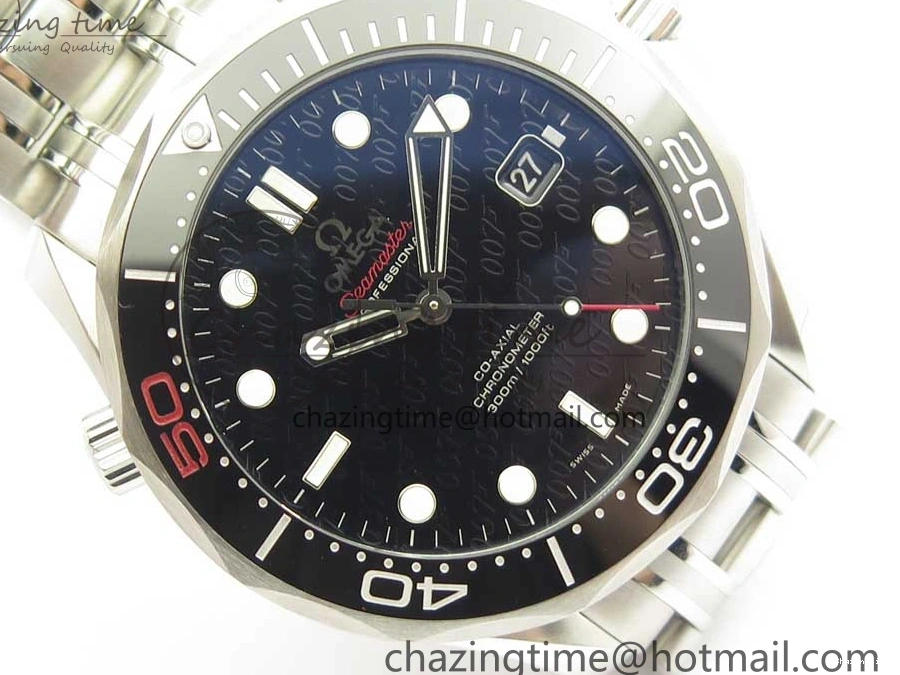 0424 Seamaster 300M Chronometer SS “007” Limited Edition OMF 1:1 Best Edition on SS Bracelet A2824 (Black Balance Wheel) V Seasonal 7952